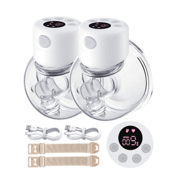Double Wearable Breast Pump – Hands-Free Wireless Electric Breastfeeding Pump with Adjustable Suction